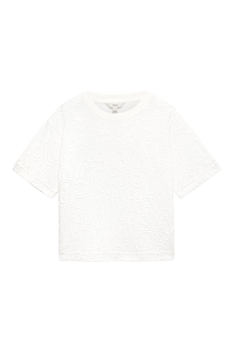 Boxy Appliqué T-Shirt, Alternate, color, SOFT WHITE