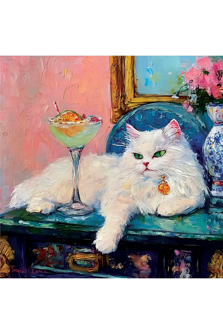 A Glass of Catnip 500 piece Jigsaw Puzzle for Adults, Alternate, color, Multicolor