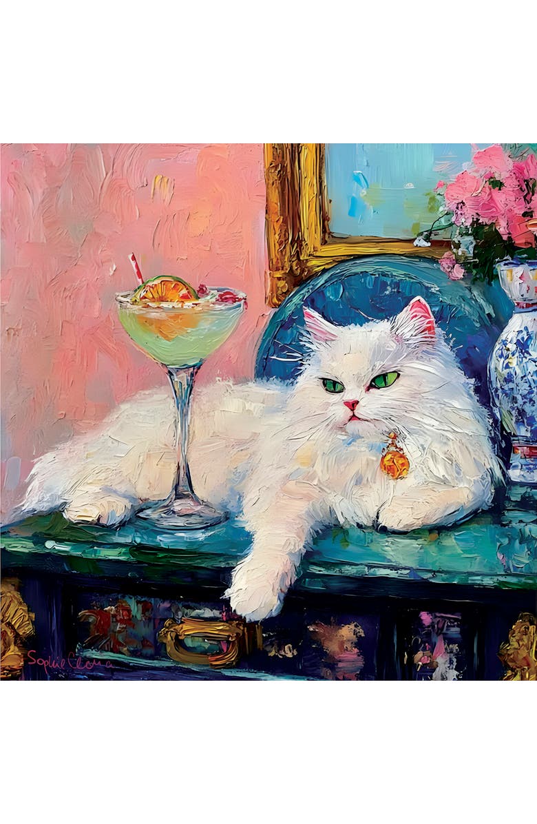 Sunsout A Glass of Catnip 500 piece Jigsaw Puzzle for Adults, Alternate, color, Multicolor