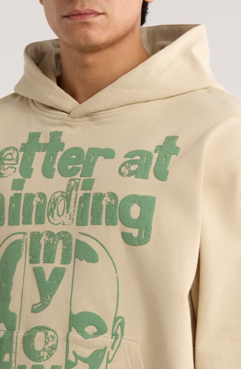 HONOR THE GIFT Better at Minding My Own Cotton Hoodie, Alternate, color, Taupe