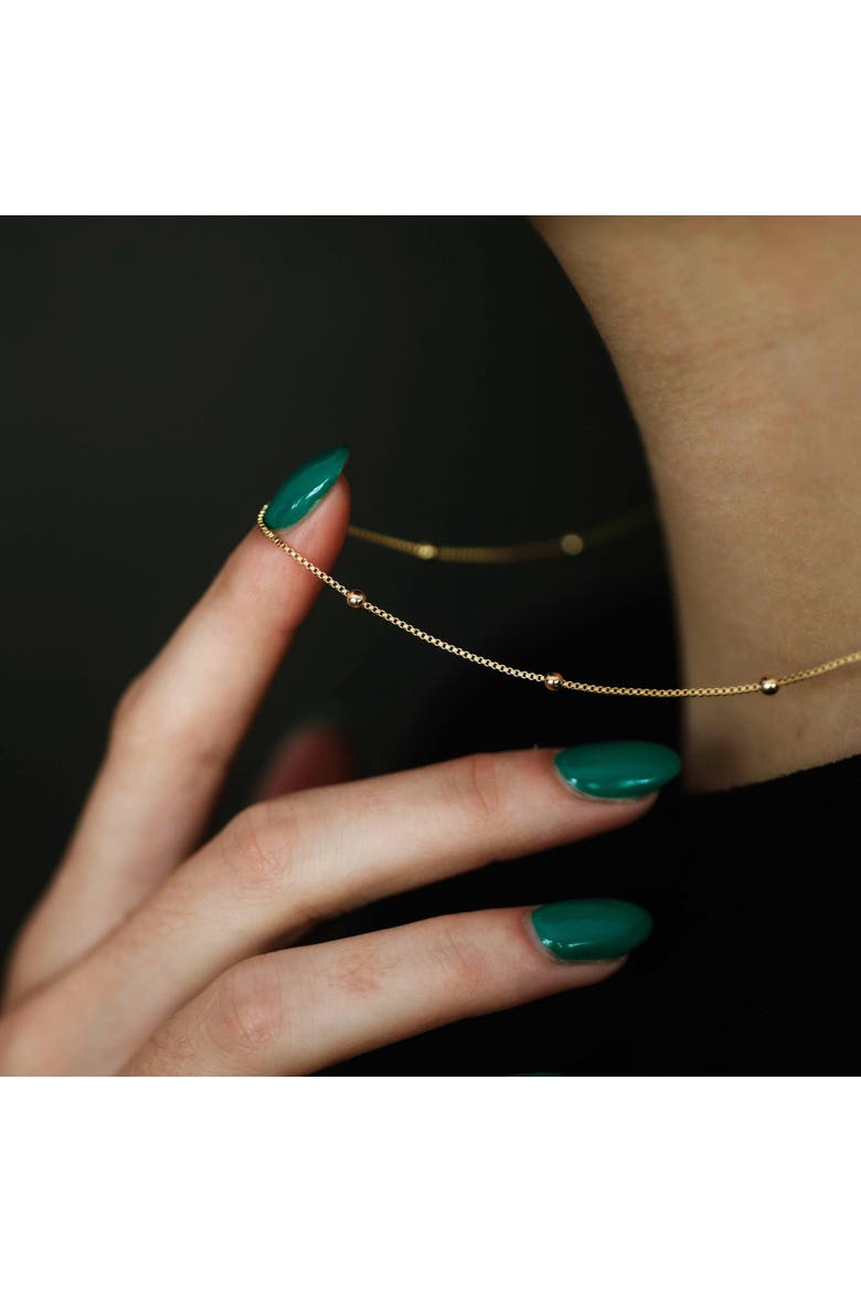 Dainty Dot Necklace, Alternate, color, Gold
