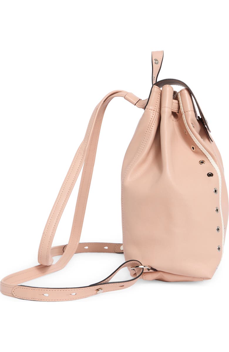 Longchamp Grommet Stud Leather Backpack, Alternate, color, Powder