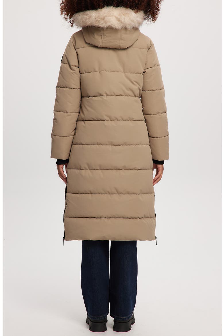 Winter Long Parka with Faux Fur Trim, Alternate, color, SAND