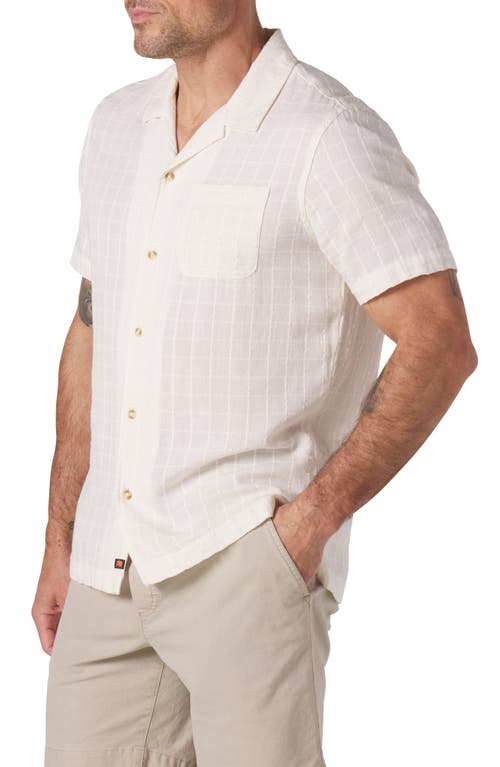 The Normal Brand Freshwater Cotton Camp Shirt In Oasis Ivory