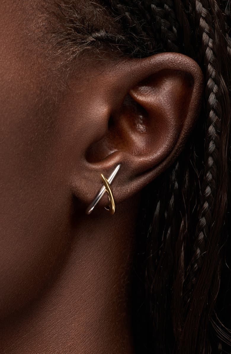 Ana Luisa Gold Stud Earrings - Sloane Two Tone, Alternate, color, Two Tone