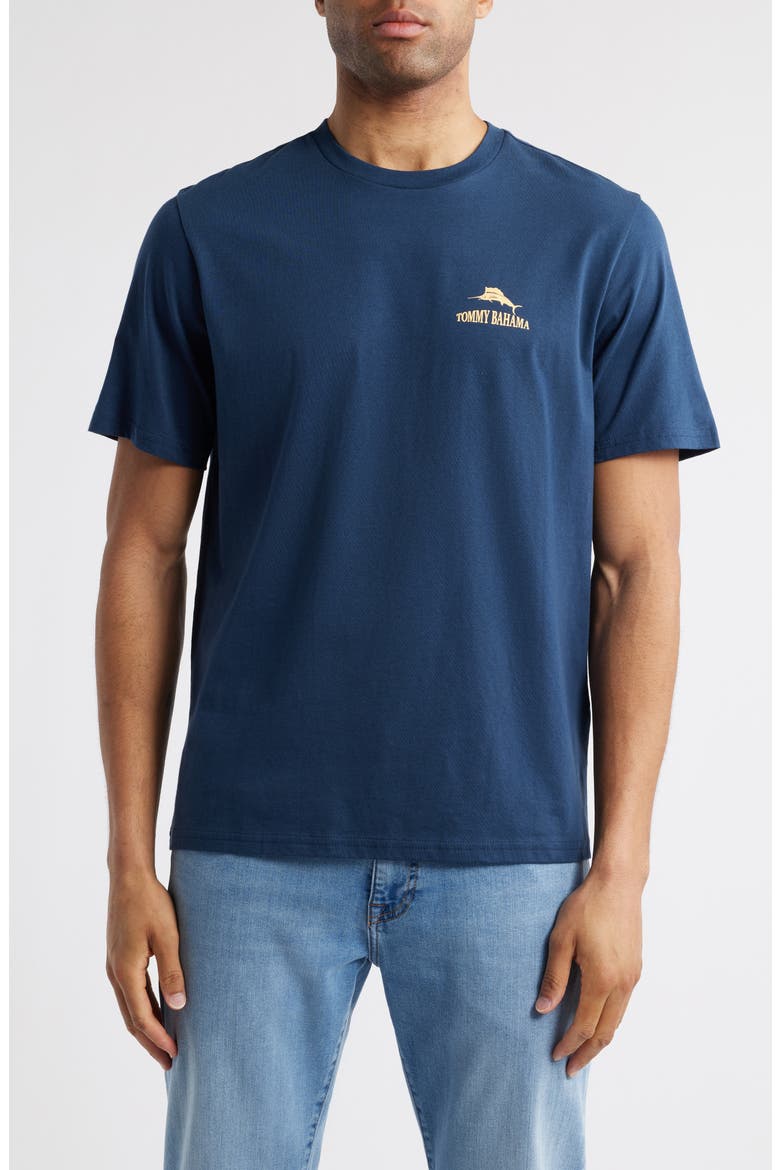 The Beach Is Back Graphic T-Shirt, Main, color, NAVY