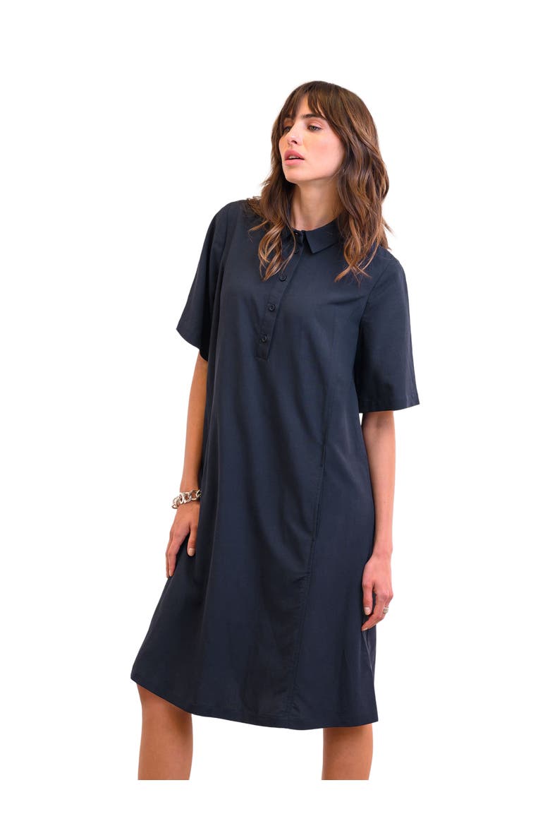 Short Sleeve Swing Dress, Alternate, color, DARK NAVY