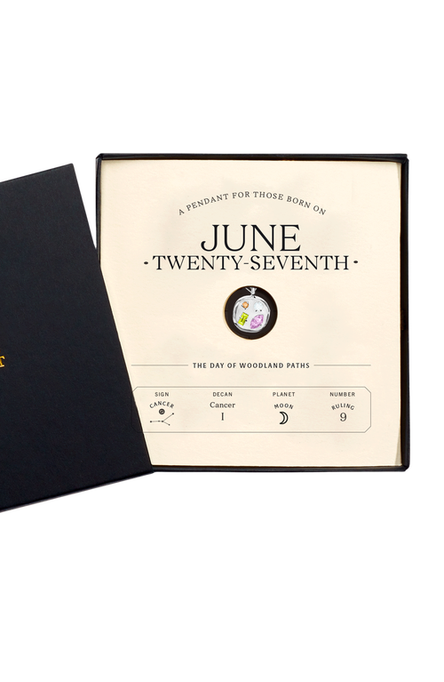 Birthdate Co. The June Birthdate Silver Pendant In June 27th - Silver