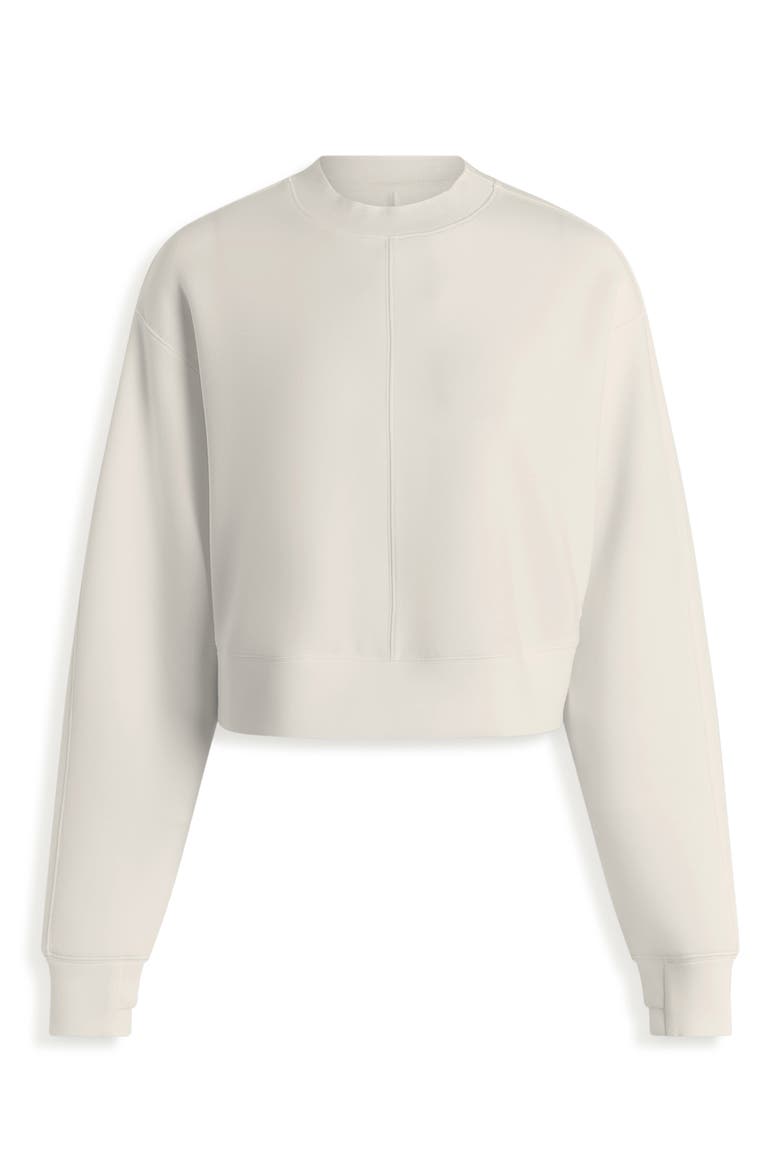 Tasmin Crop Sweatshirt, Alternate, color, SNOW WHITE