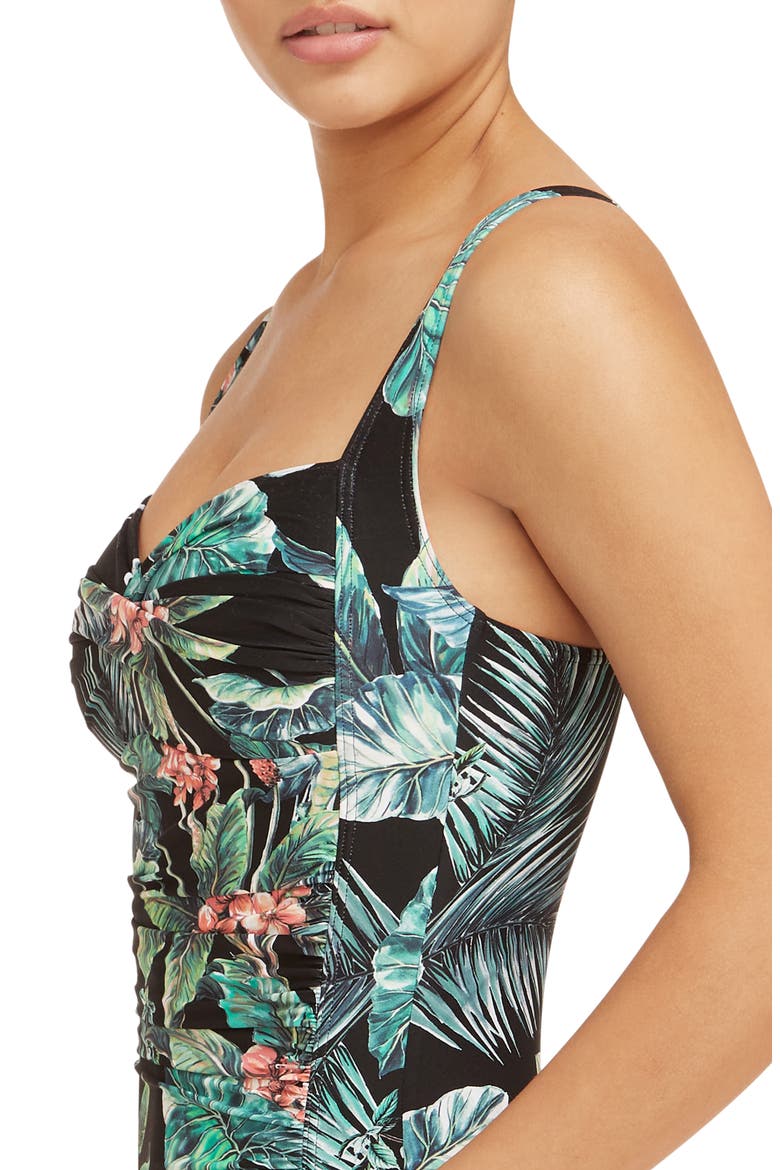Cross Front Multifit One-Piece Swimsuit, Alternate, color, BLACK