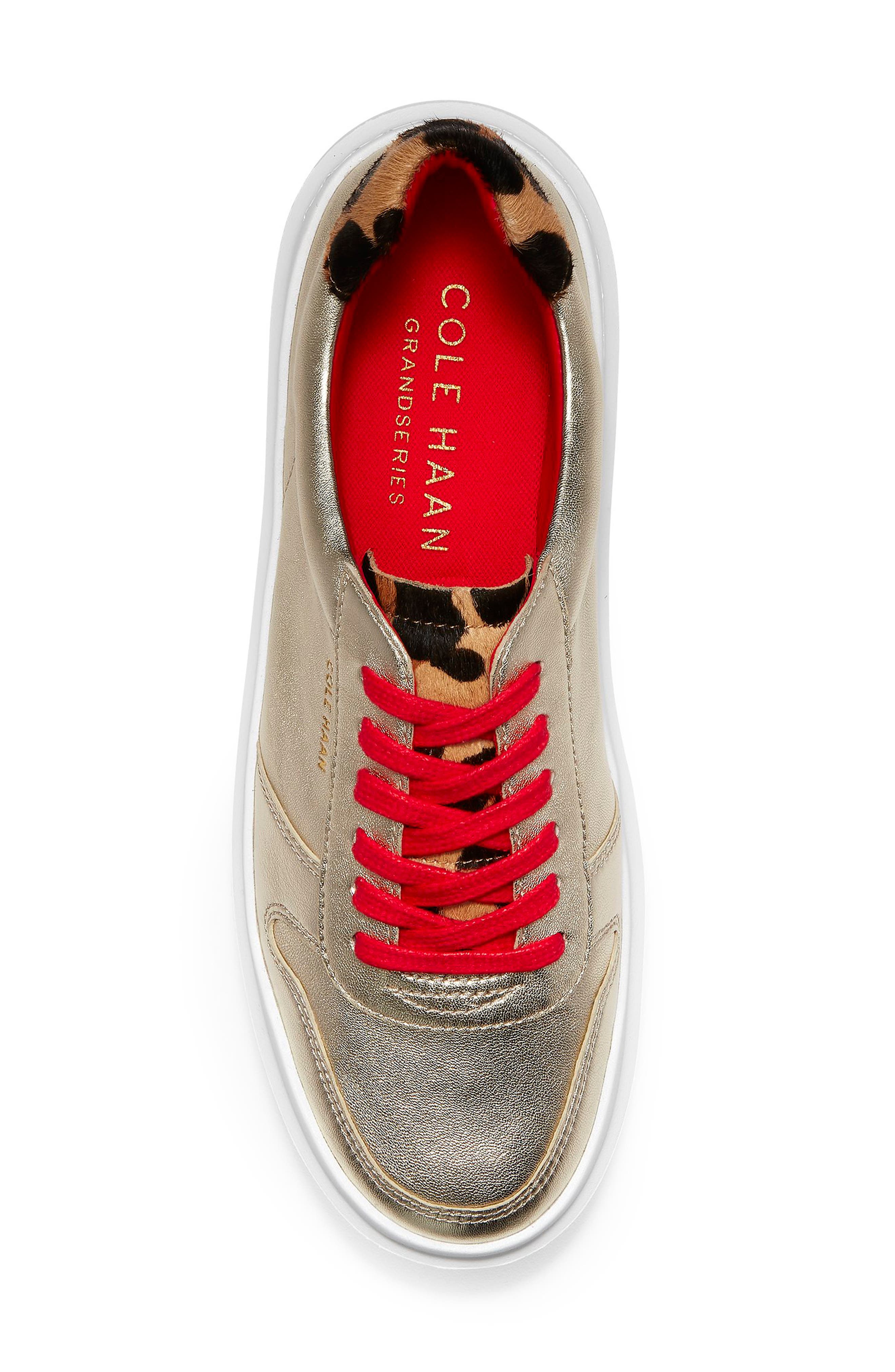 GrandPro Rally Sneaker, Alternate, color, LIGHT GOLD/ WHITE LEATHER