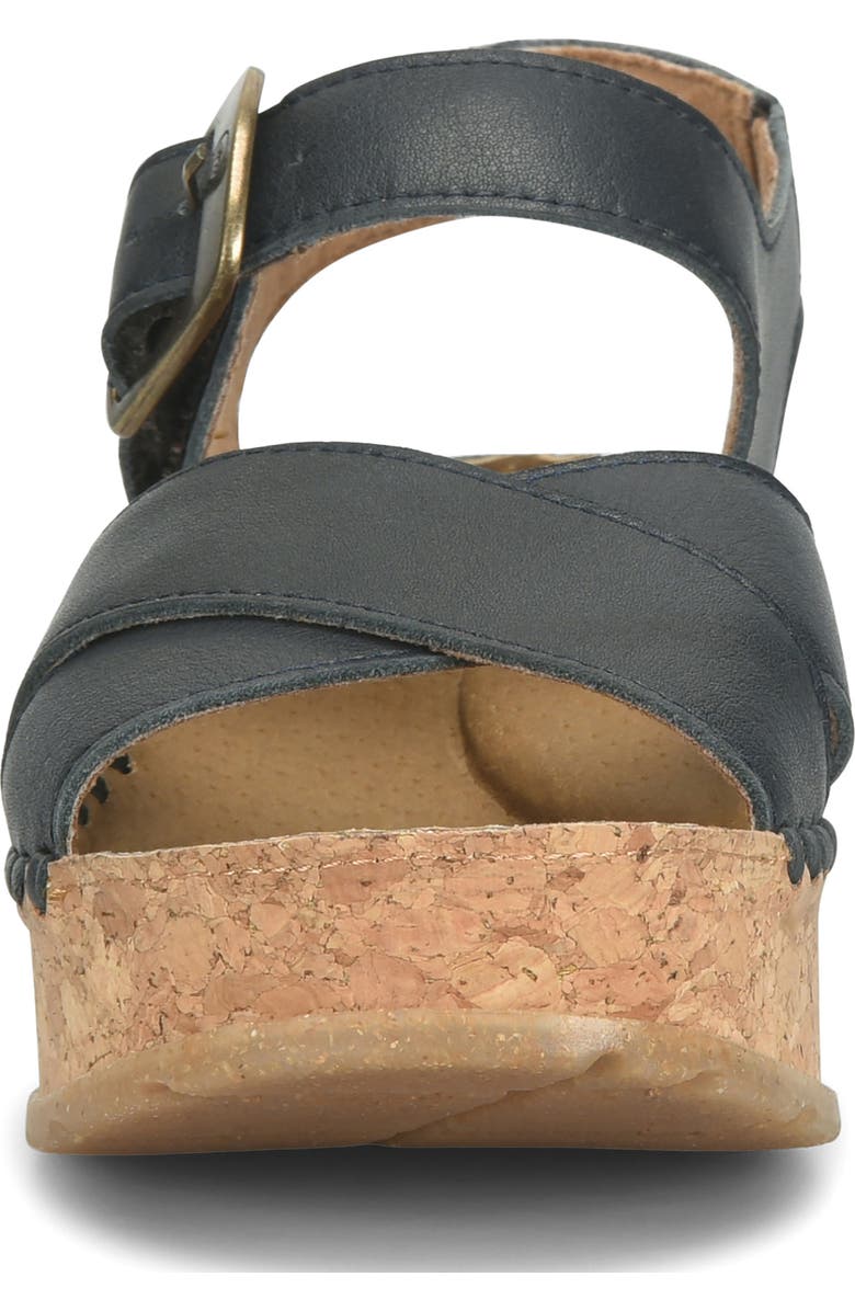 Børn Kaiya Platform Sandal, Alternate, color, Navy Leather