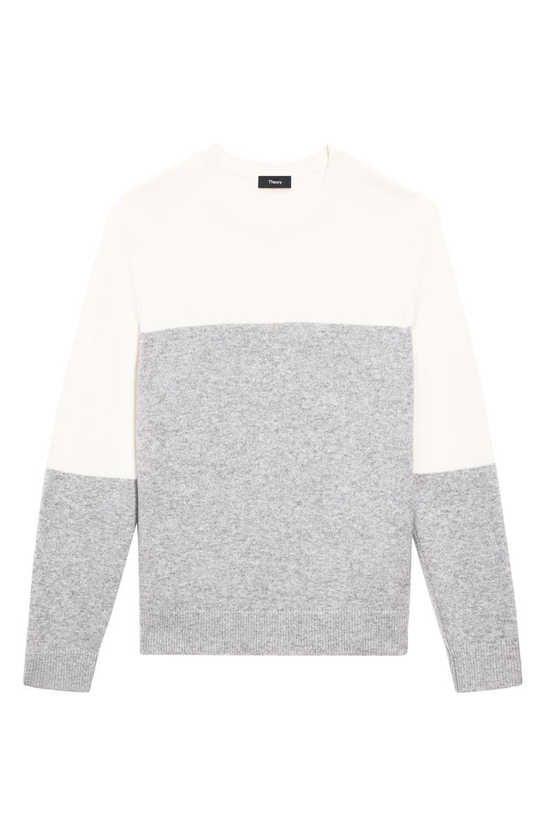 Theory Hilles Colorblock Wool & Cashmere Sweater, Alternate, color, 