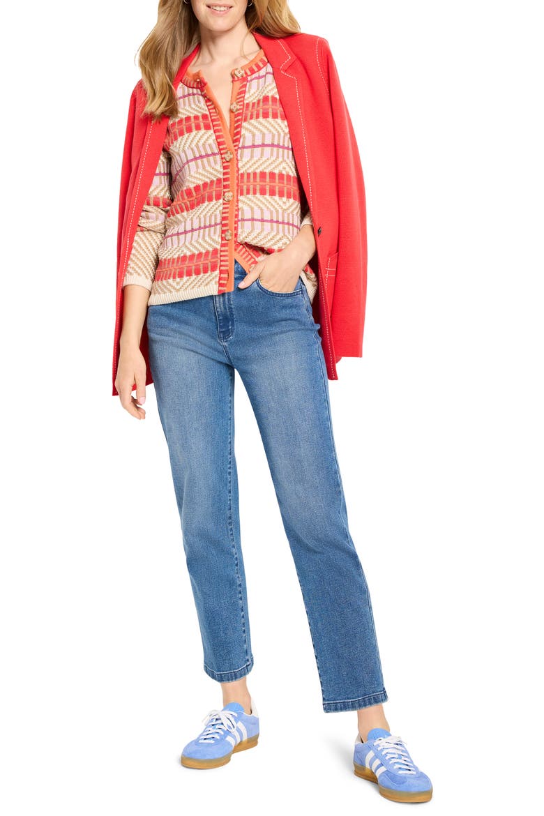 Energizer Cotton Blend Cardigan, Alternate, color, RED MULTI