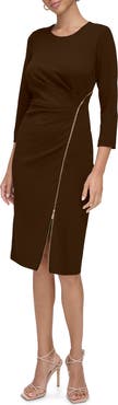 Calvin Klein Zip Trim Sheath Dress