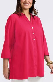 Foxcroft Pamela Non-Iron Stretch Tunic Blouse