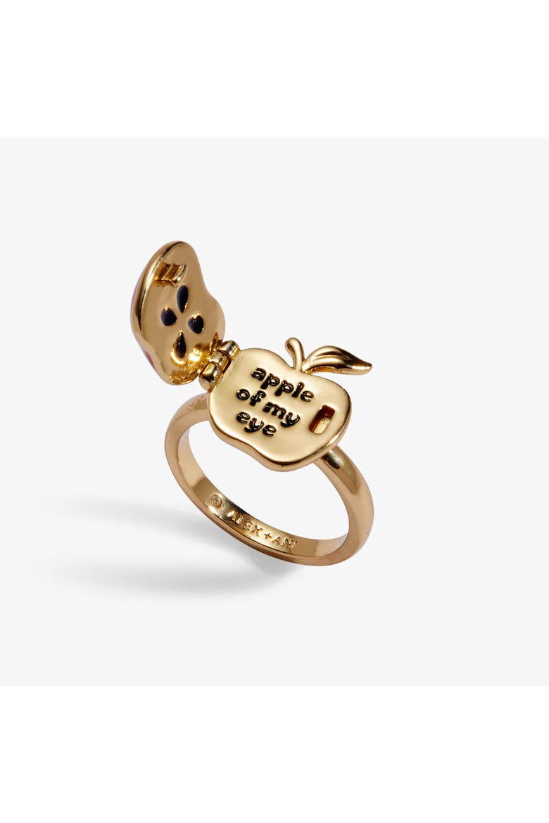 'Apple of My Eye' Locket Ring, Alternate, color, Gold