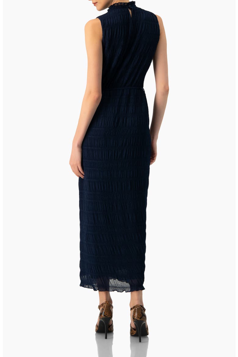 Sleeveless Long Pleated Dress, Alternate, color, Navy Blue
