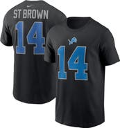 Nike Men's Nike Amon-Ra St. Brown Black Detroit Lions Player Name & Number T-Shirt