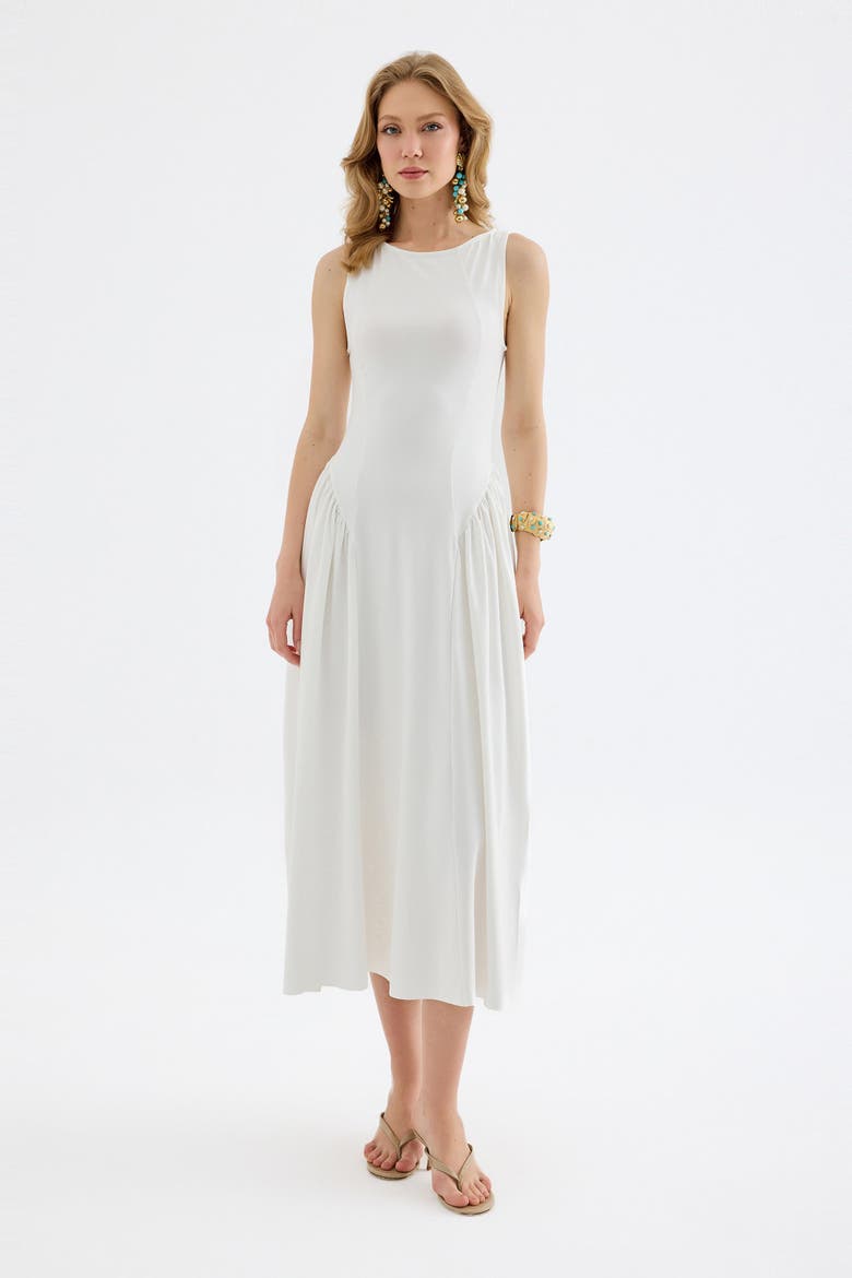 Elaris Sleeveless Stretch Maxi Dress, Alternate, color, White