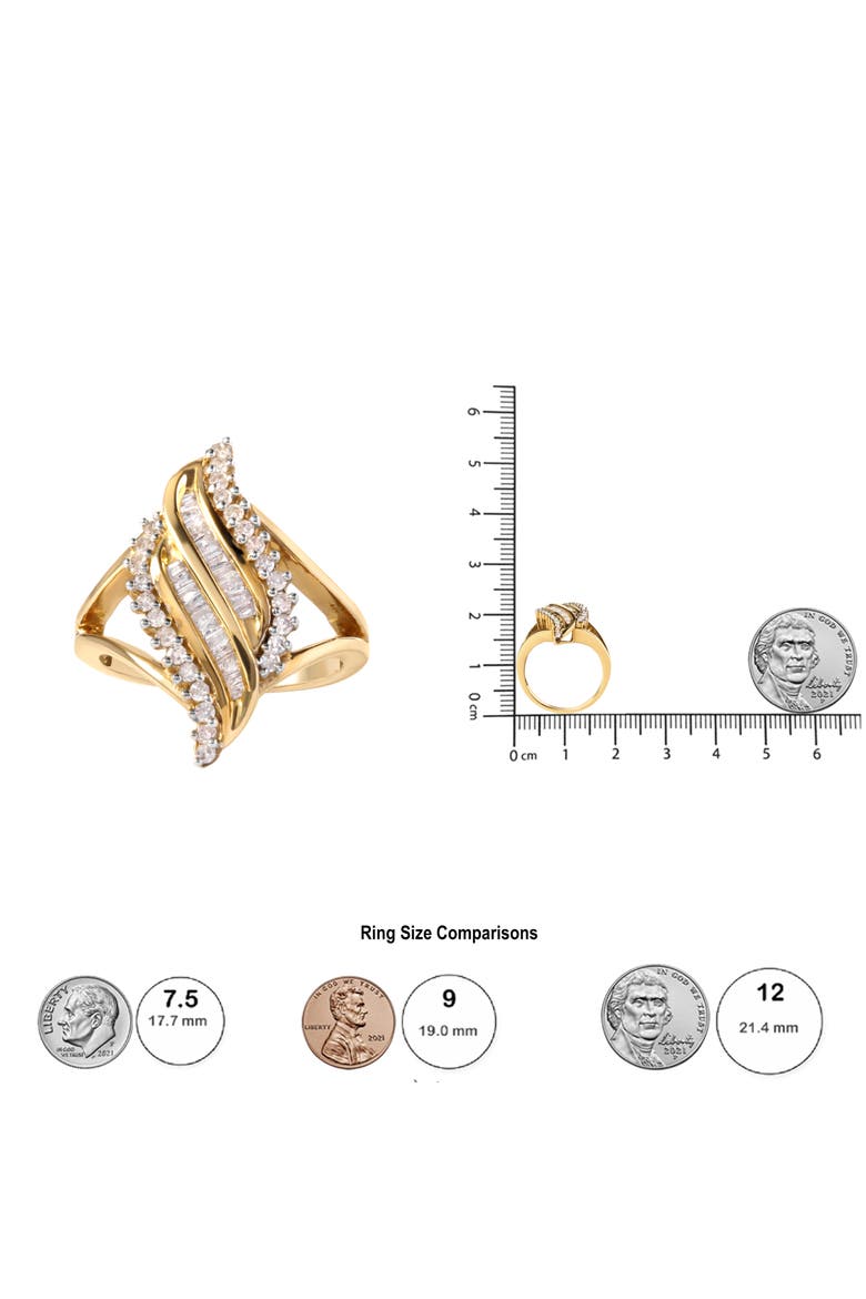 10K Yellow Gold 1/2 Cttw Diamond Cocktail Ring, Alternate, color, Yellow