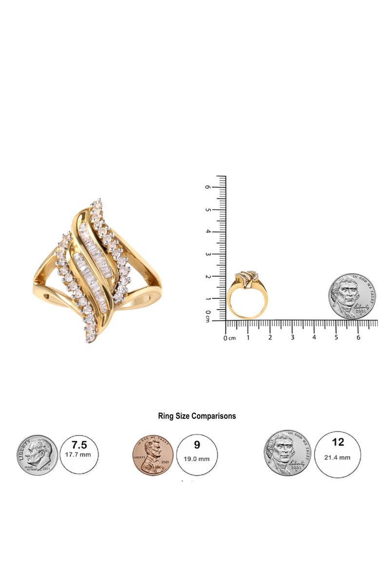 Haus of Brilliance 10K Yellow Gold 1/2 Cttw Diamond Cocktail Ring, Alternate, color, Yellow