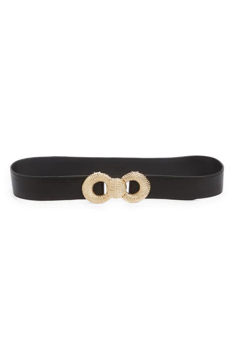 Bowie Textured Bow Leather Belt