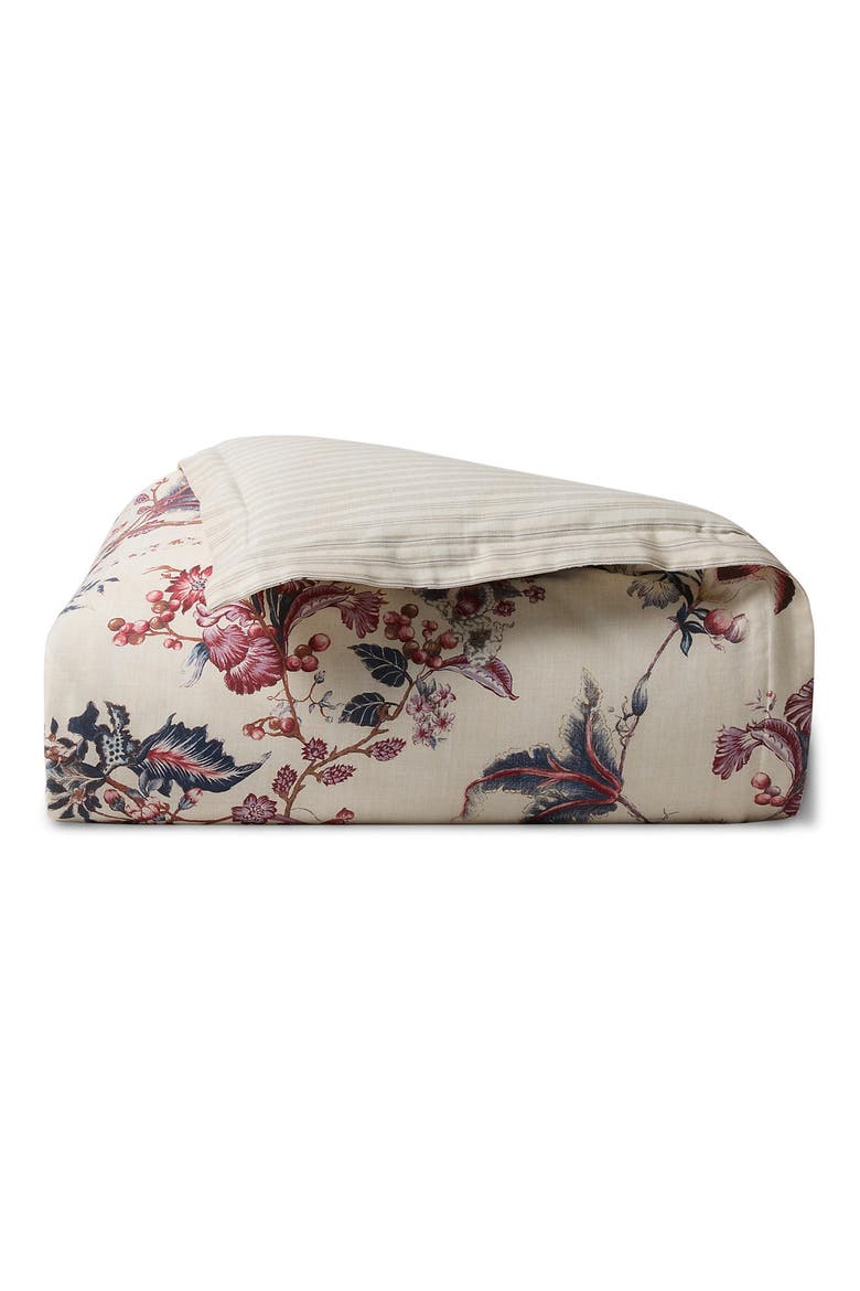 Annalise Flowering Vines Duvet Cover, Main, color, TRUE CREAM MULTI