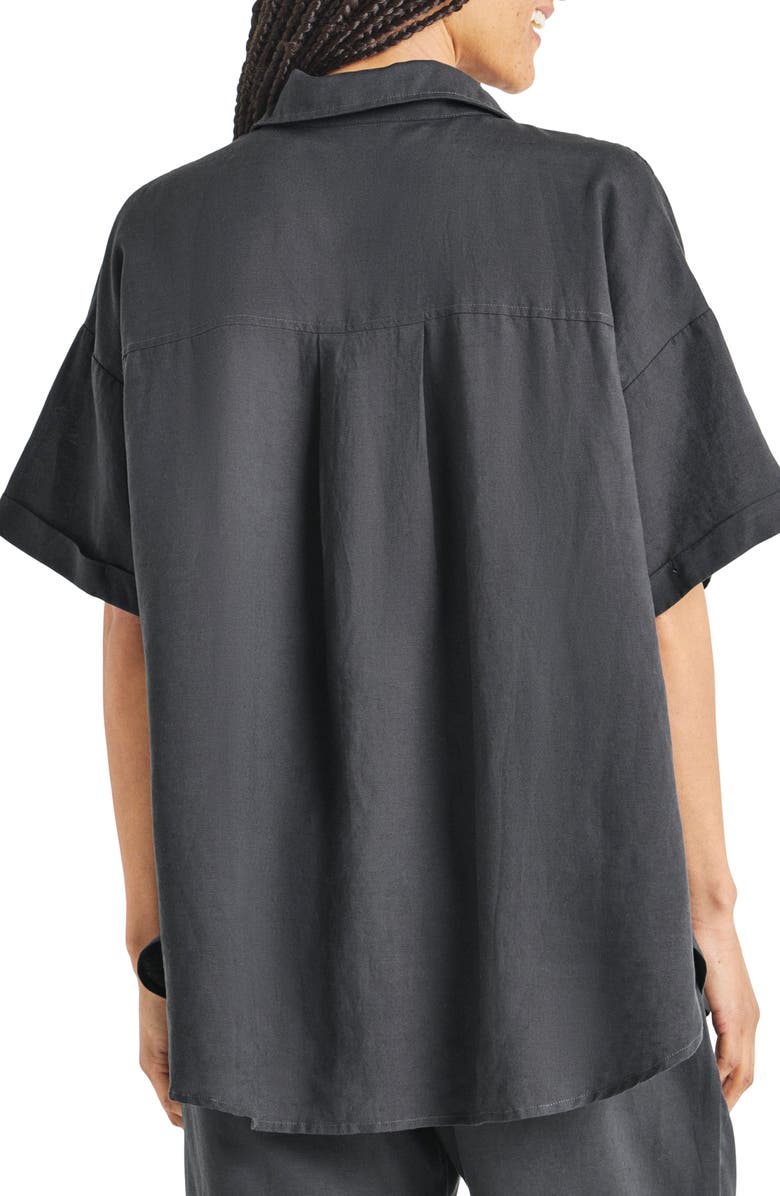 Splendid Dawson Elbow Sleeve Linen Blend Button-Up Shirt, Alternate, color,