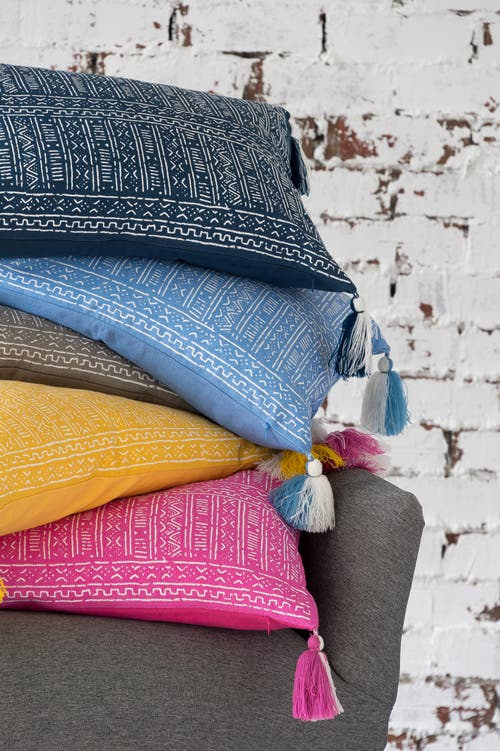 C & F Home C&f Home Cyrus Woven Tasseled Cotton Decorative Throw Pillow, Get In Blue