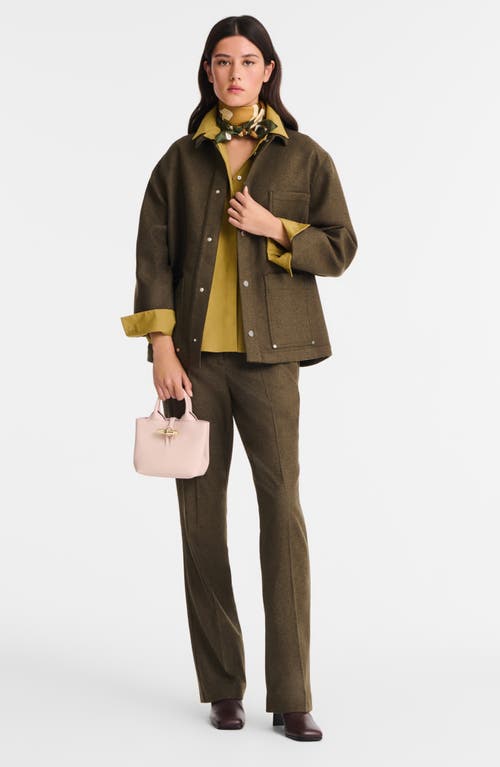 Longchamp Extra Small Le Roseau Leather Bucket Bag In Pink
