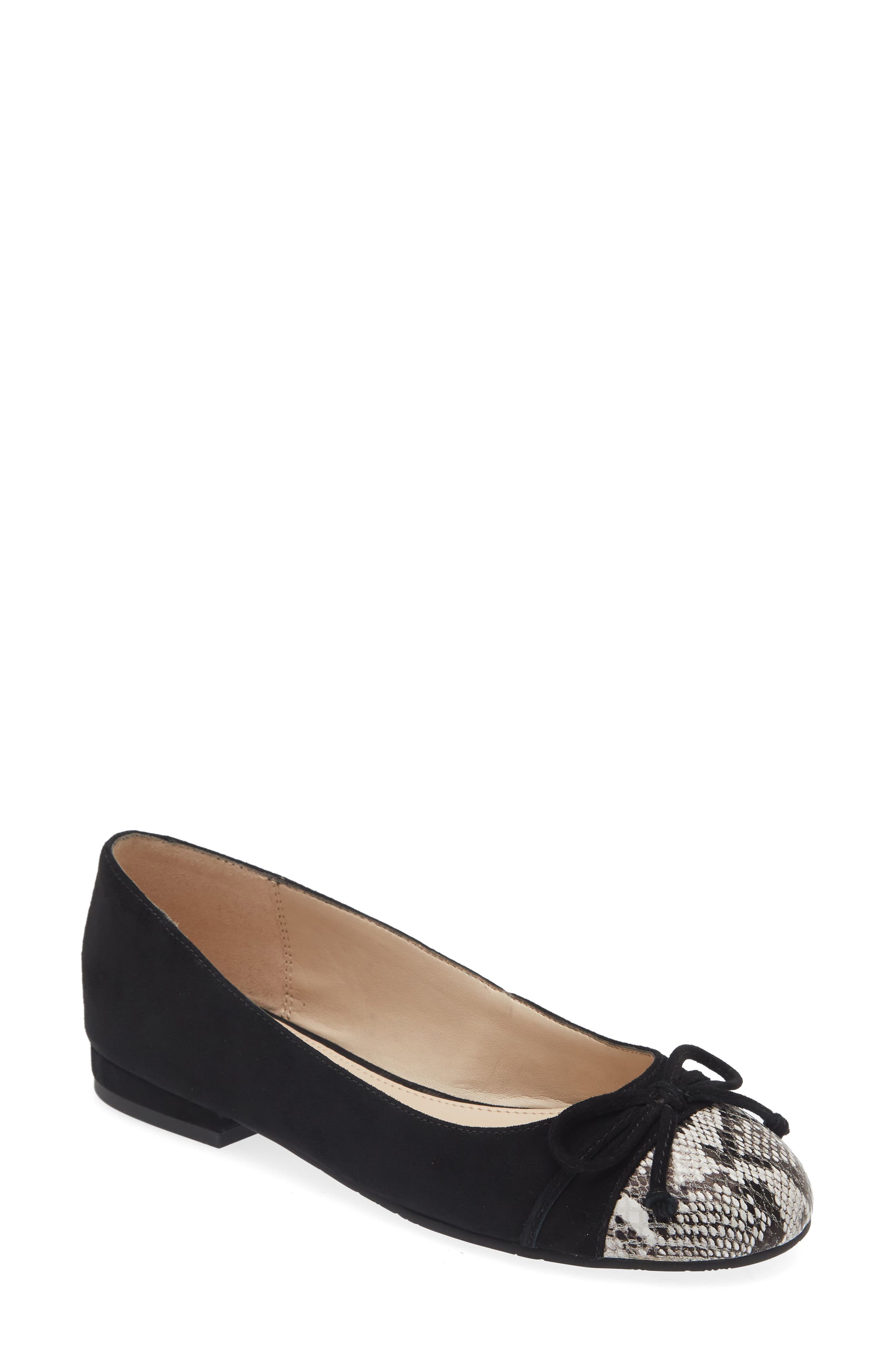 Pelle Moda Saida Ballet Flat, Main, color, Black