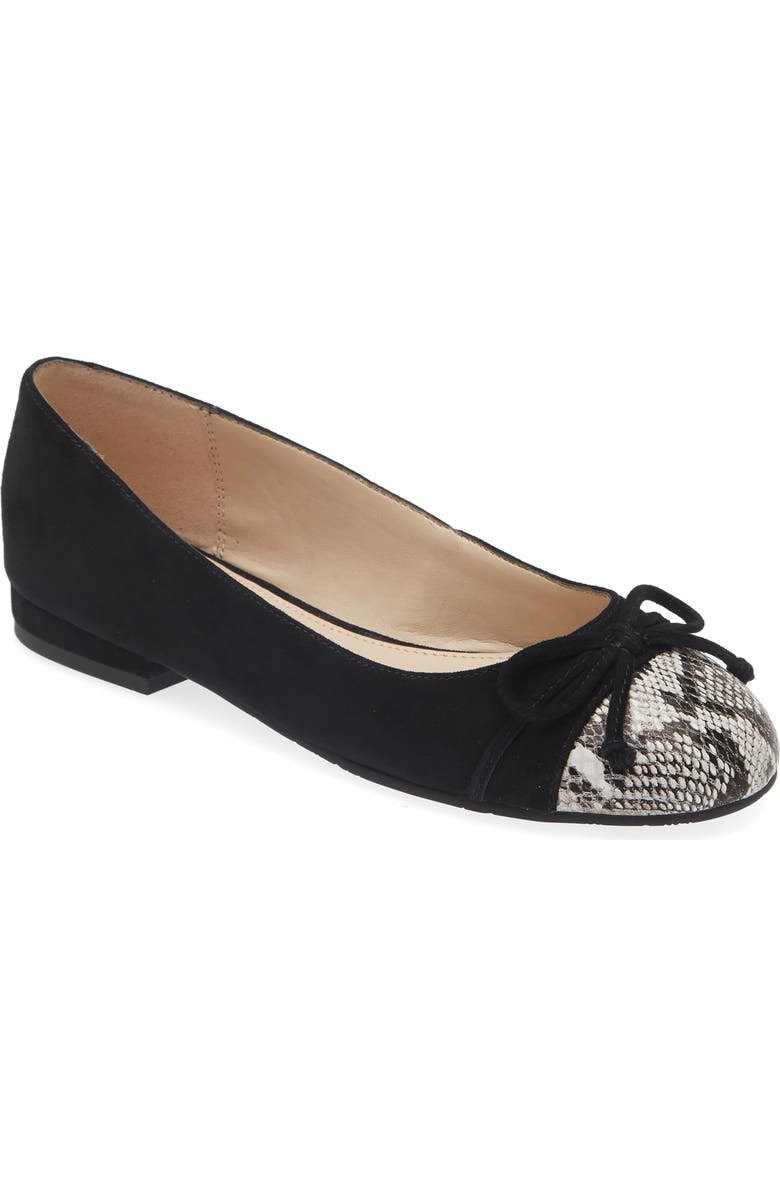 Pelle Moda Saida Ballet Flat, Main, color, Black