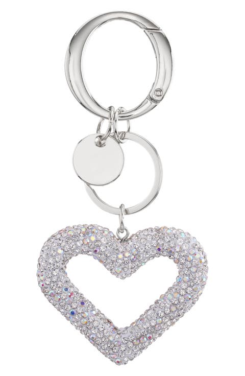 Corazon Crystal Heart Bag Charm