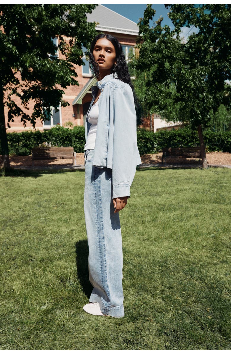 H&M Flared Regular Jeans, Alternate, color, Light Denim Blue