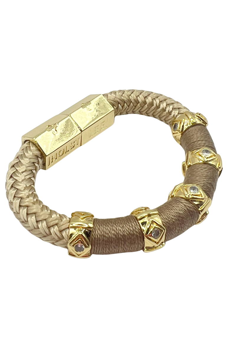 HOLST+LEE Evil Eye Colorblock Bracelet, Main, color, Tan