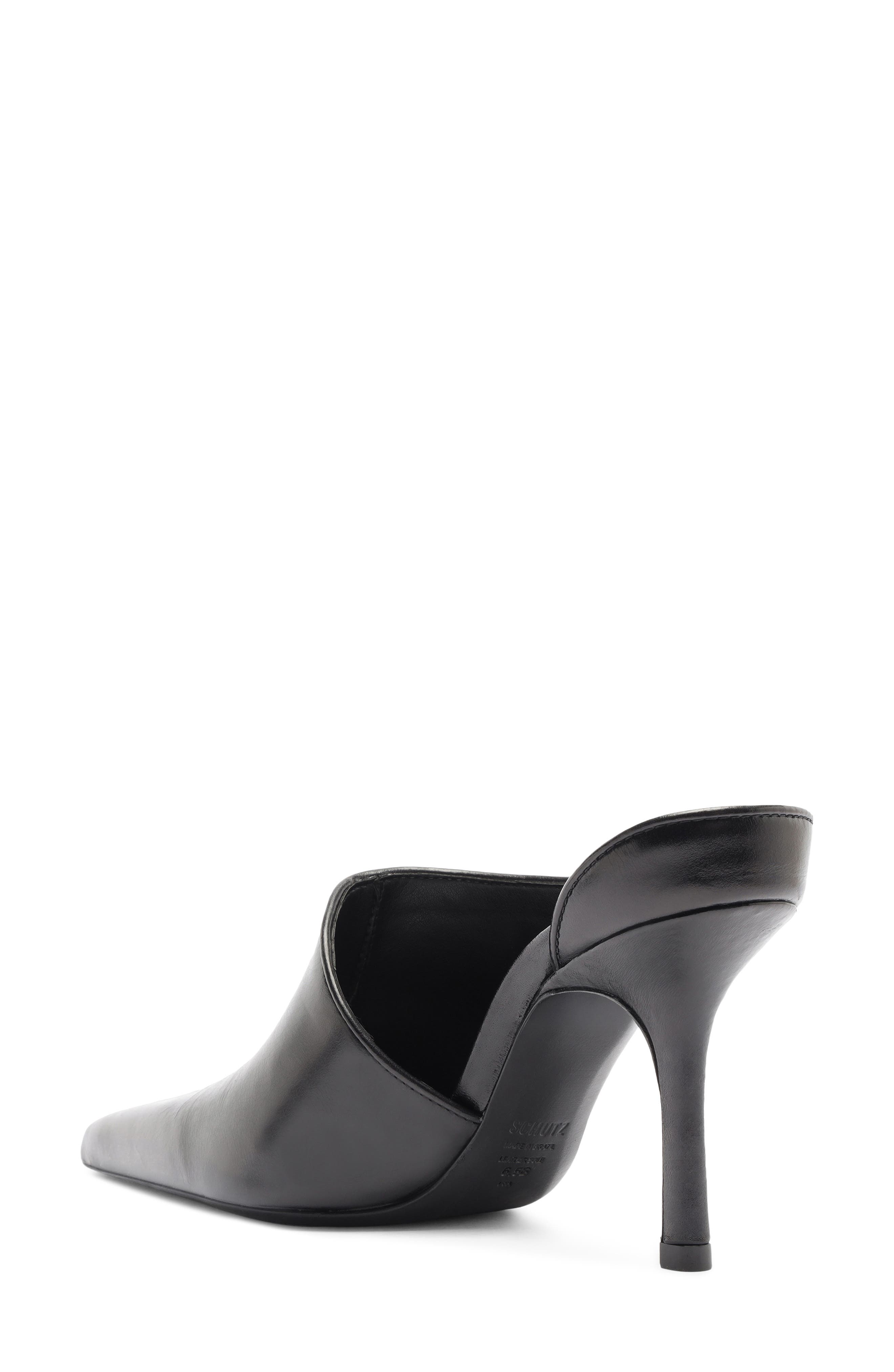 Abby Ankle Strap Pointed Toe Sandal, Alternate, color, BLACK