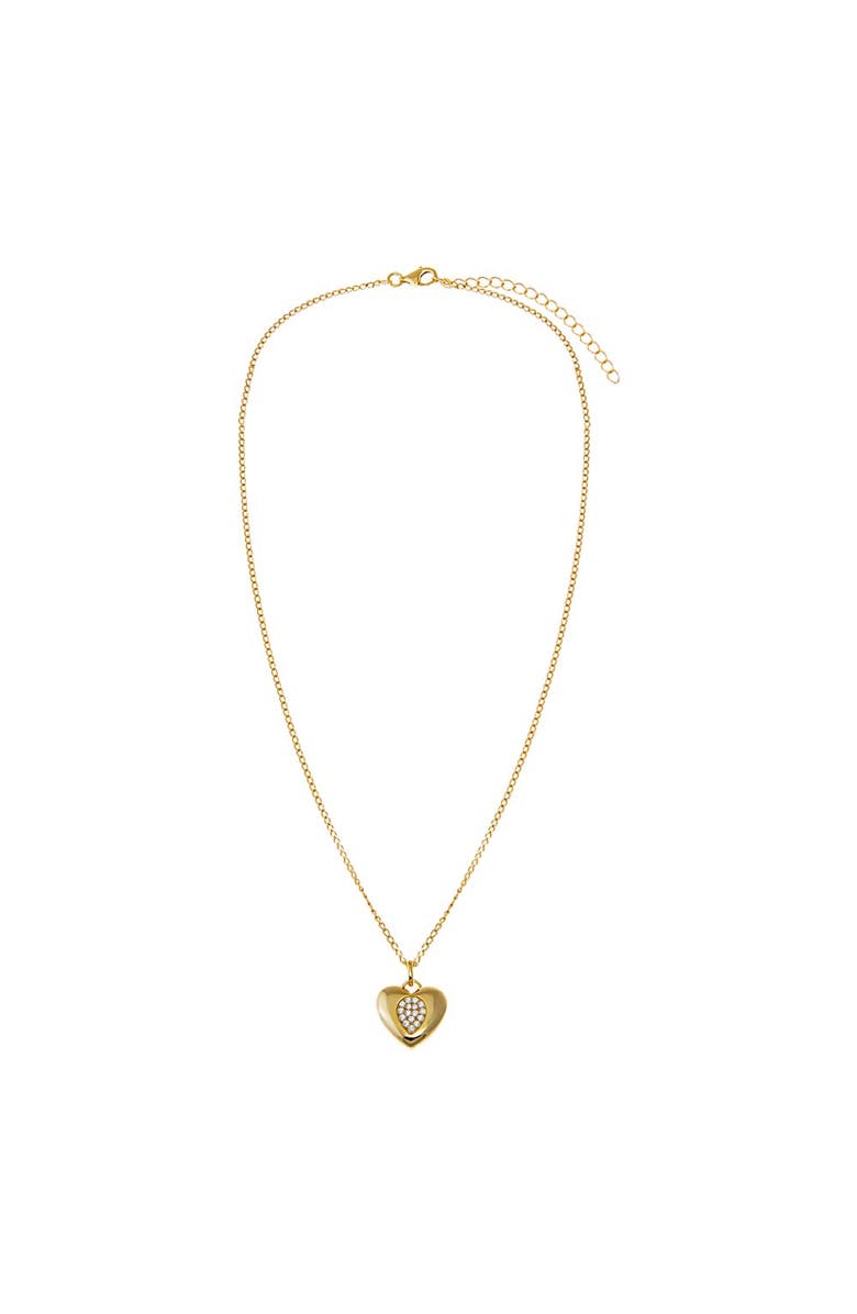 BY ADINA EDEN Pave Teardrop Accented Heart Pendant Necklace, Alternate, color, 