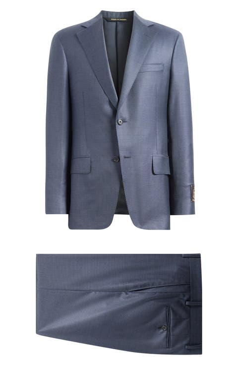 Crosshatch Wool Suit