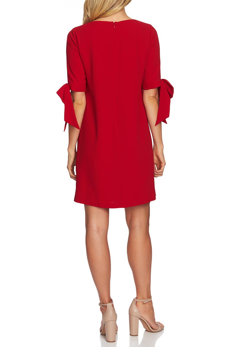 Moss Crepe Shift Dress, Alternate, color, RIBBON RED