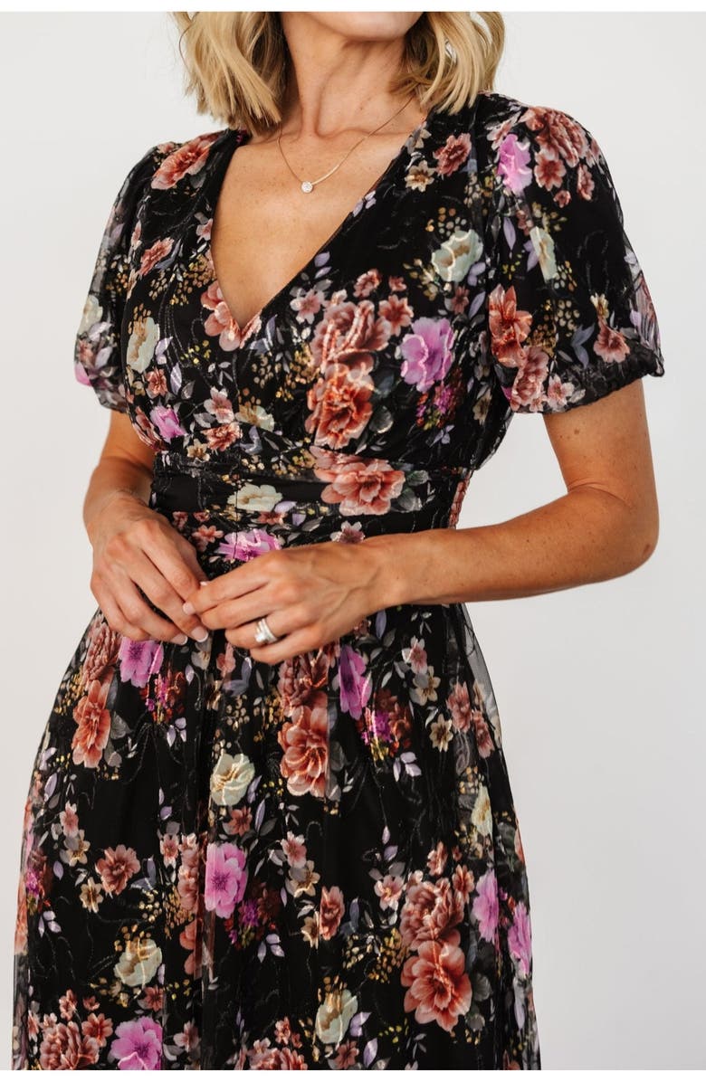 Baltic Børn Ardley Maxi Dress, Alternate, color, Black Multi Floral