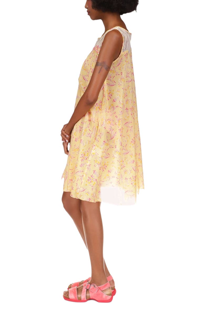 Anna Sui Arcadia Blossom Sleeveless Dress, Alternate, color, Cantaloupe Multi