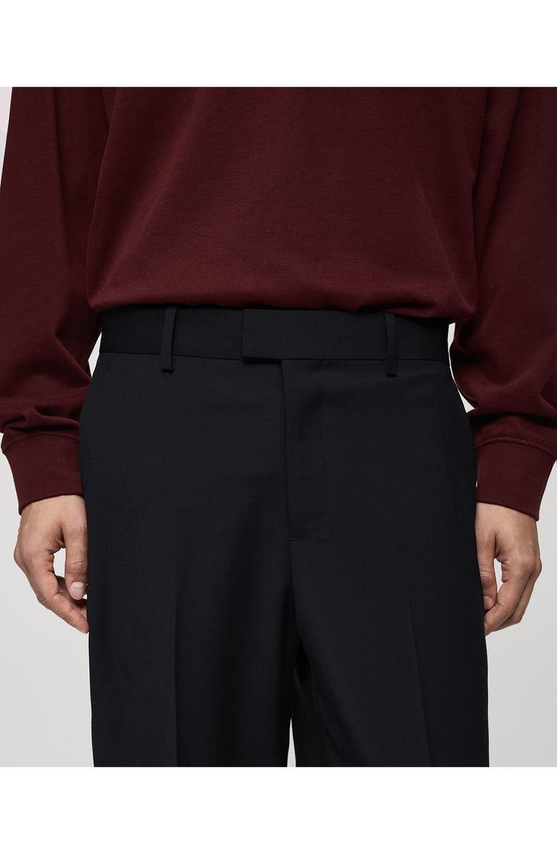 MANGO Regular Fit Dress Pants, Alternate, color, Dark Navy