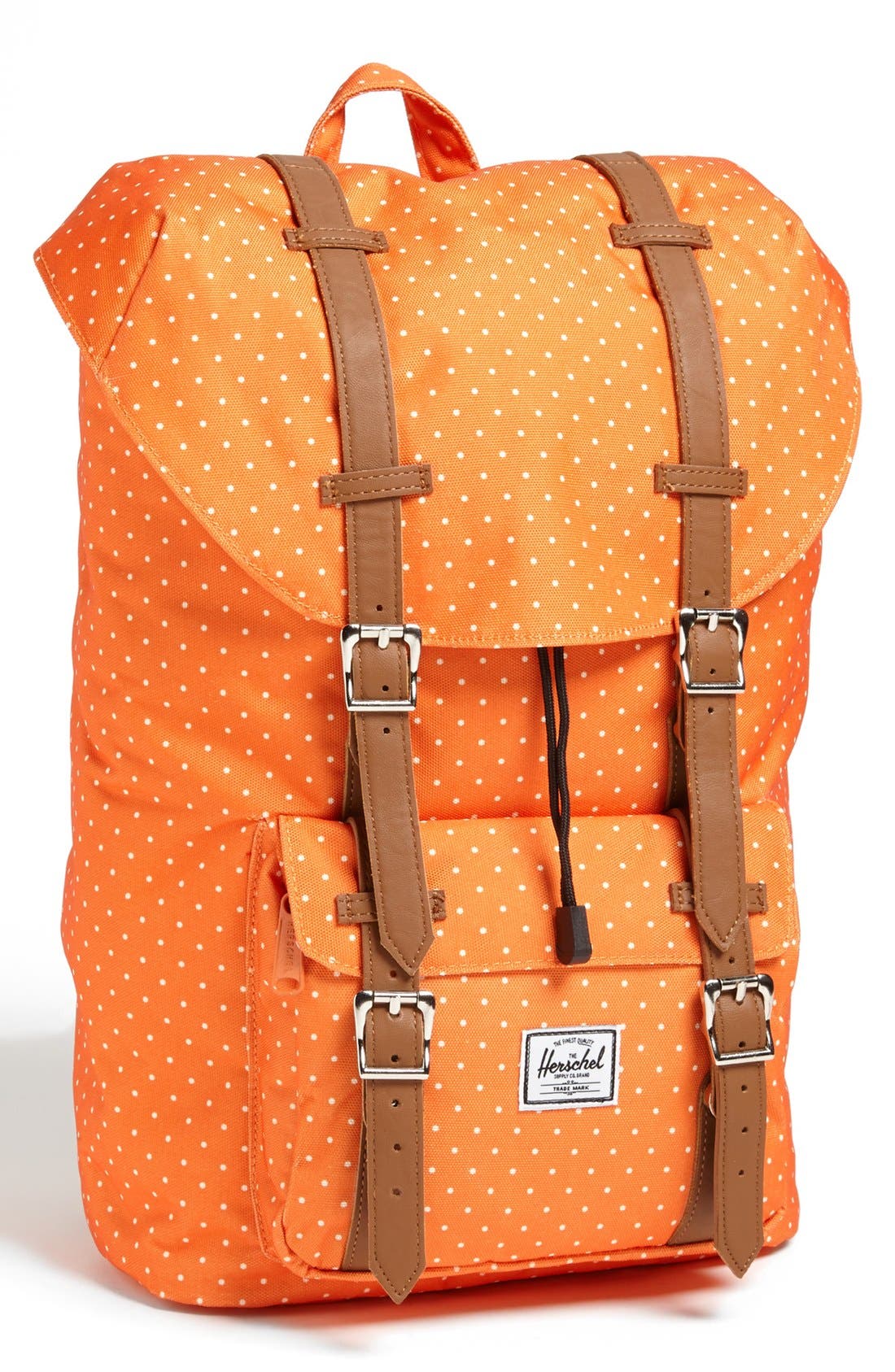 Little America - Mid Volume Backpack, Main, color, ORANGE POLKA DOT
