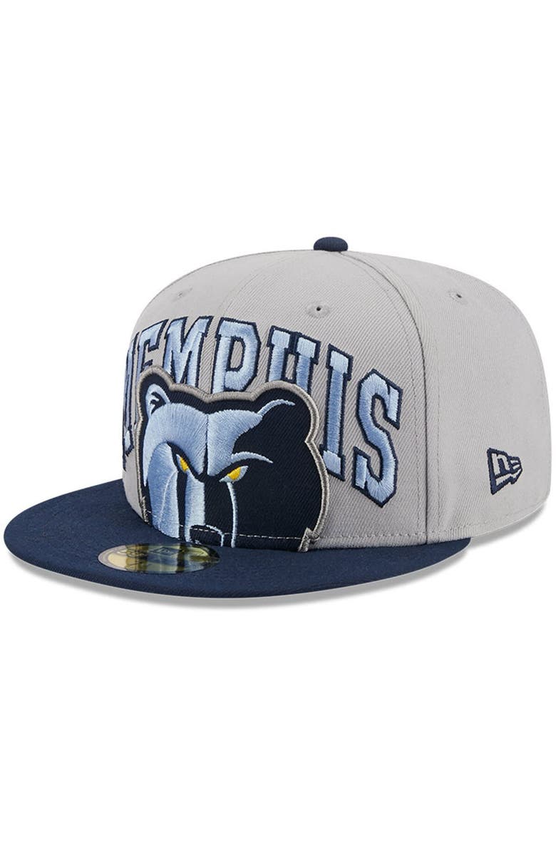 New Era Men's New Era Gray/Navy Memphis Grizzlies Tip-Off Two-Tone 59FIFTY Fitted Hat, Main, color, 