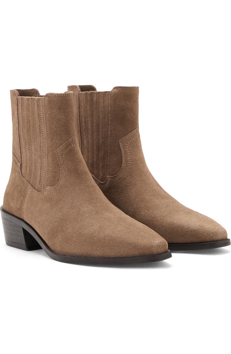 MANGO TEEN Suede Ankle Boot, Main, color, Sand