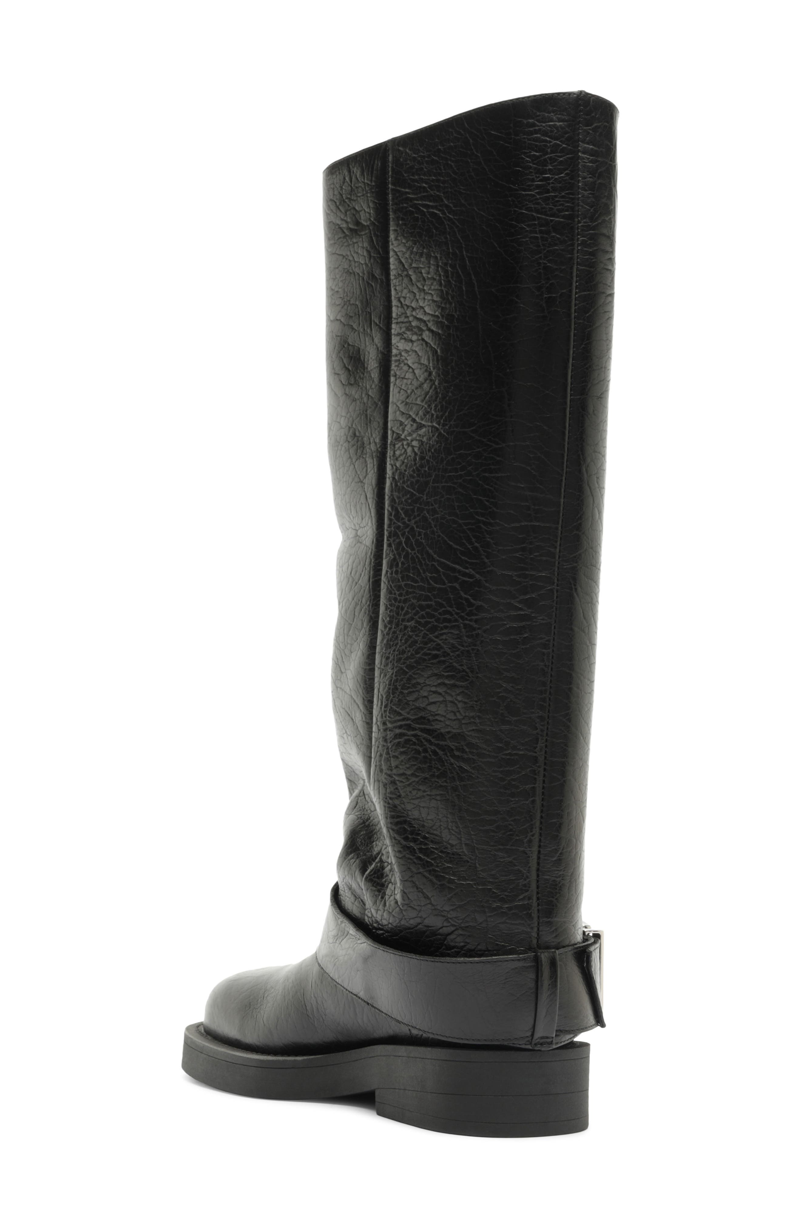 Patrice Up Leather Tall Boot, Alternate, color, BLACK