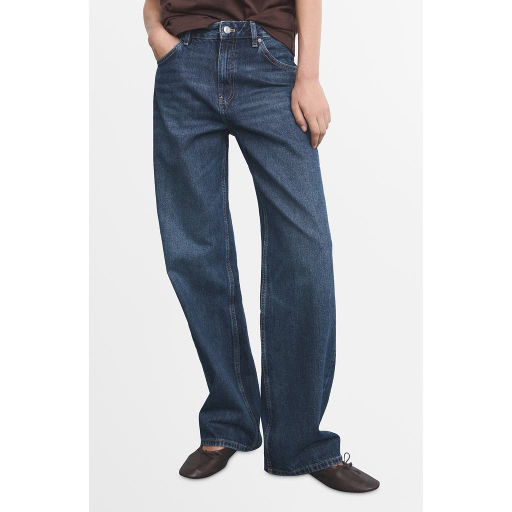 Mango Miami Straight Leg Jeans In Blue