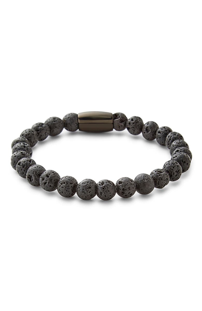 Brook and York Men's Lava Rock Bead Bracelet, Main, color, 