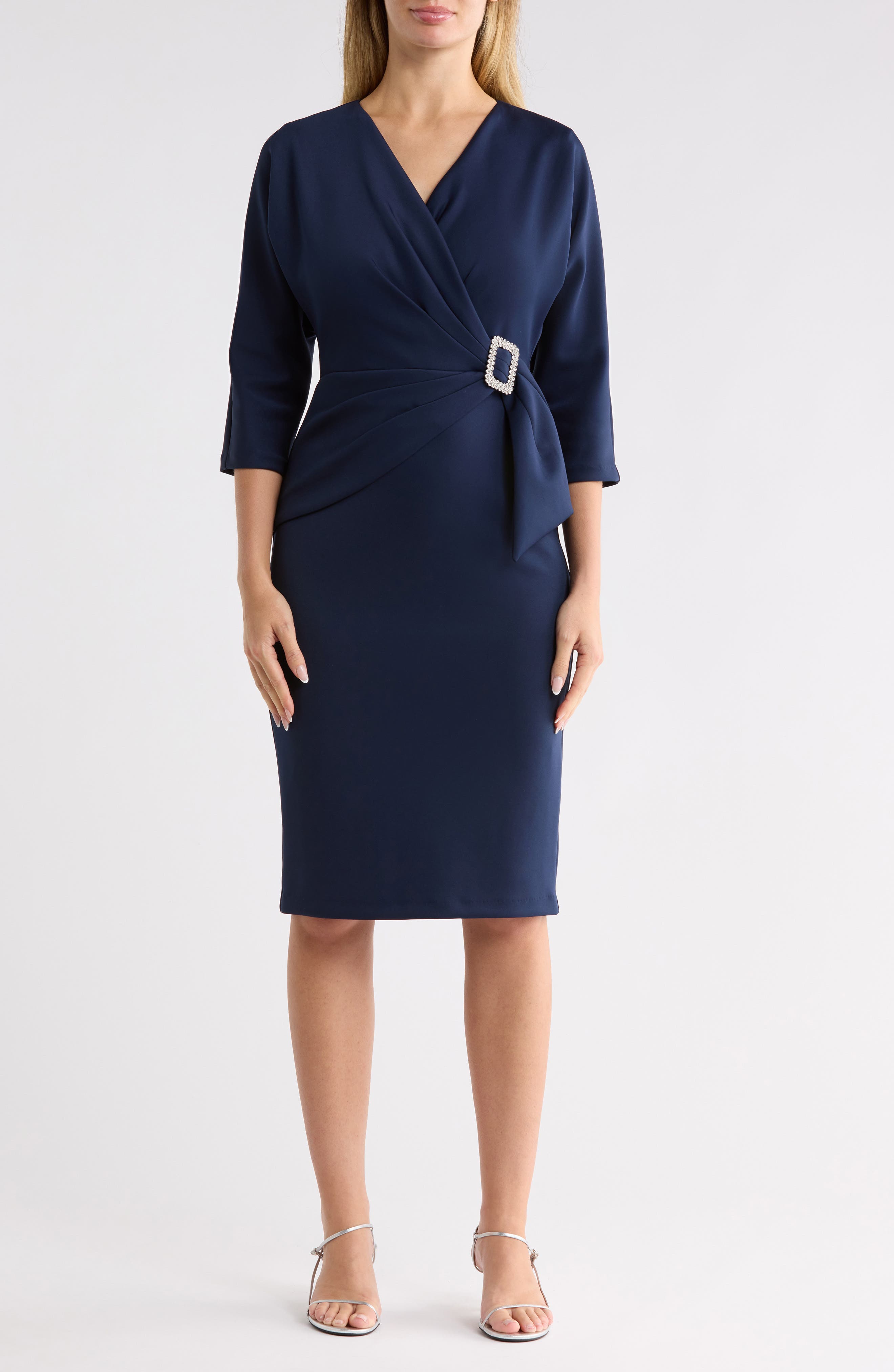 Faux Wrap Cocktail Dress